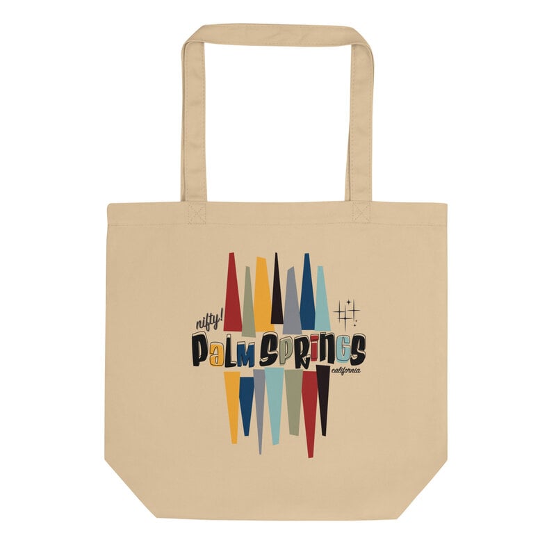 Peepa's Canvas Nifty Palm Springs Tote Bag