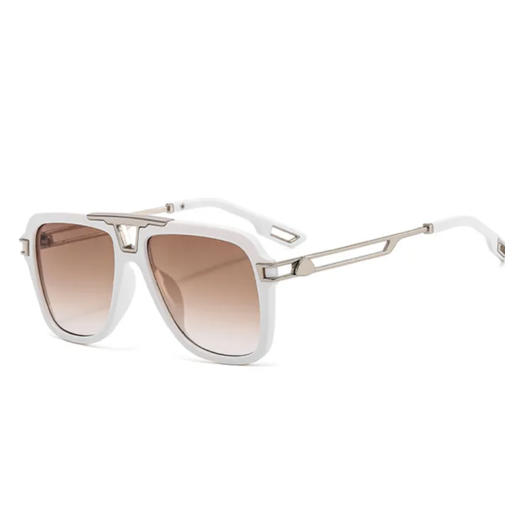 Peepa's Accessories Randolph Retro Double-Bridge Sunglasses - White
