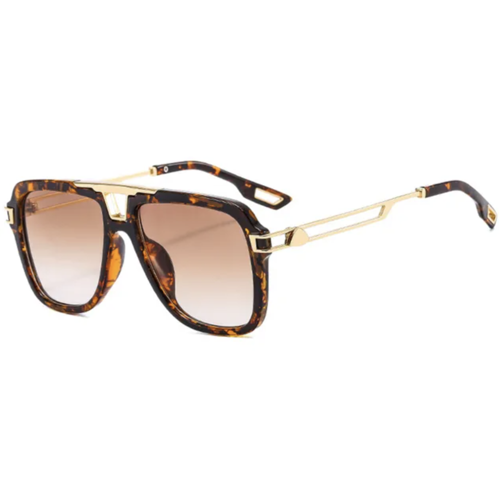Peepa's Accessories Randolph Retro Double-Bridge Sunglasses - Leopard