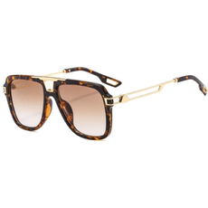 Peepa's Accessories Randolph Retro Double-Bridge Sunglasses - Leopard