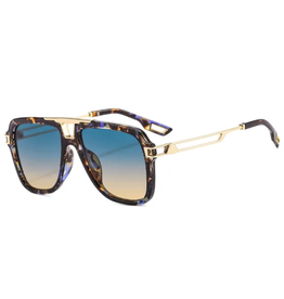 Peepa's Accessories Randolph Retro Double-Bridge Sunglasses - Blue Tortoise