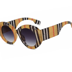 Peepa's Accessories Colleen Circle Sunglasses - Plaid
