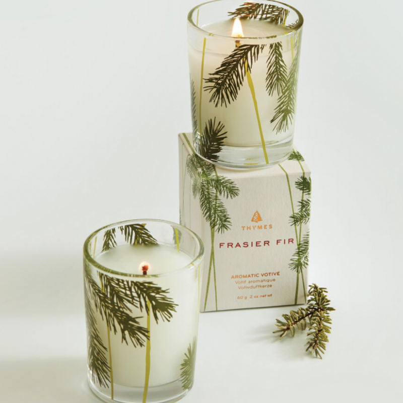 Thymes Frasier Fir Votive Candle, Pine Needle 2.0oz