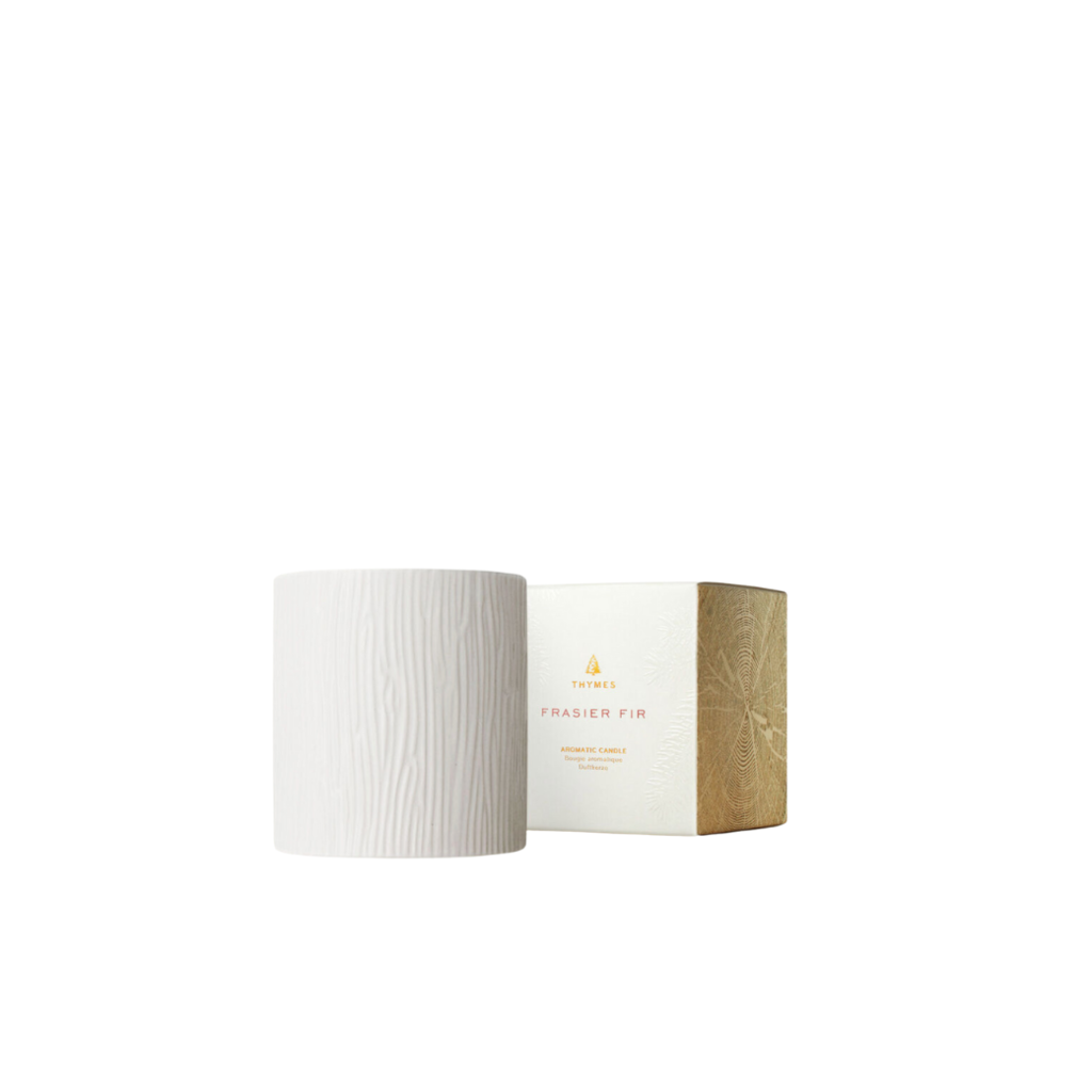 Thymes Frasier Fir Ceramic Poured Candle, Medium 11oz