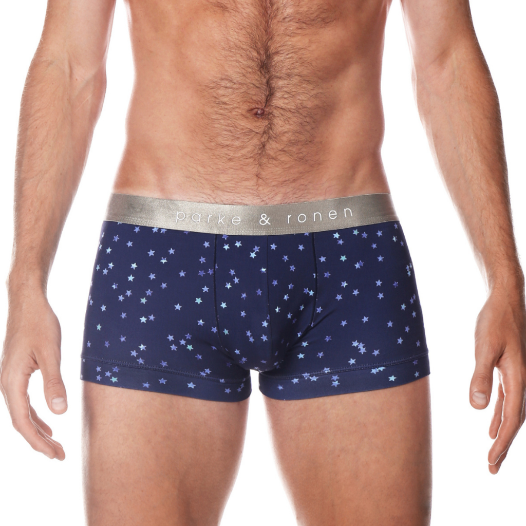 Parke & Ronen Navy Galileo Printed Low Rise Trunk