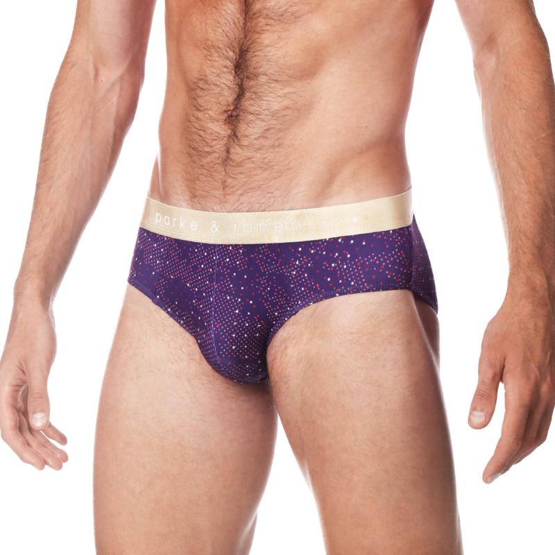 Parke & Ronen Violet Andromeda Printed Low Rise Brief