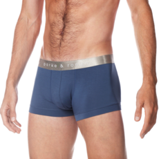 Parke & Ronen Nylon Pointelle Low Rise Trunk Blue