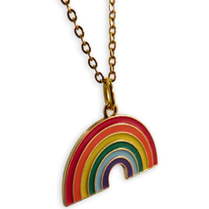 California Caftans Enamel Rainbow Necklace