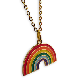 California Caftans Enamel Rainbow Necklace