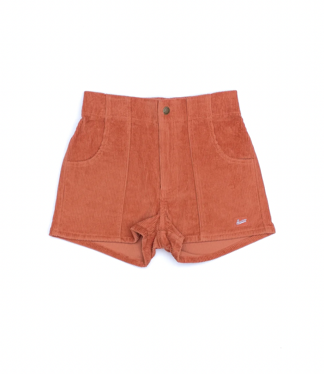 Hammies Womens Corduroy Solid Short Rust Peepa's