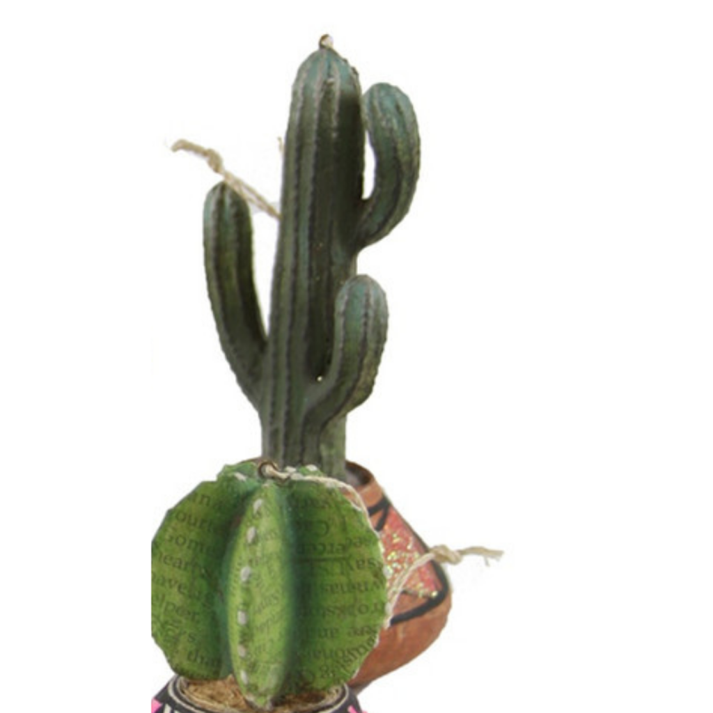 Cody Foster Paper Mache Cactus Ornament