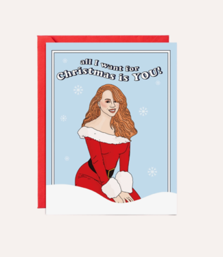 Party Mountain Paper Company All I Want For Christmas Mariah Carey Card