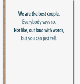 Modern Wit LV012 We Are The Best Couple Card