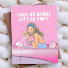 Pop Cult Paper Baddie Let's Party Barbie Card