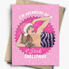 Pop Cult Paper Dreaming Of A Pink Christmas Barbie Card