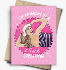 Pop Cult Paper Dreaming Of A Pink Christmas Barbie Card
