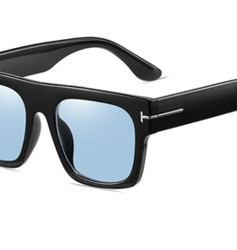Peepa's Accessories Movie Colony Sunglasses Black w/ Blue Lens