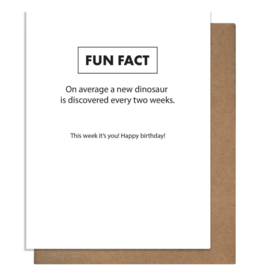 Pretty Alright Goods Fun Fact Birthday Card