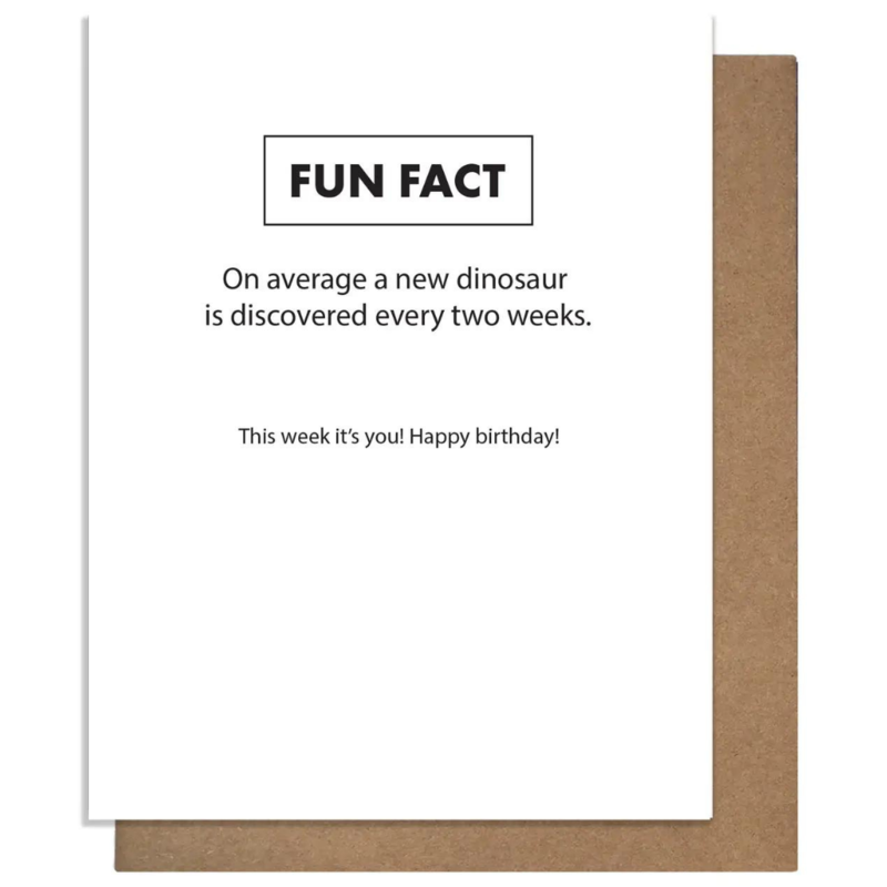 Pretty Alright Goods Fun Fact Birthday Card