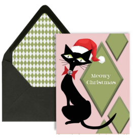 Mod Lounge Paper Co. Meowy Christmas Mid Century Cat Holiday Card