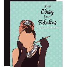 Mod Lounge Paper Co. Audrey Always Classy Forever Fabulous Birthday Card