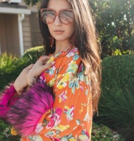 Jennafer Grace Neo Flora Faux Fur Koi Kimono