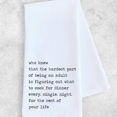 DEV D + CO The Hardest Part Of Being An Adult Tea Towel