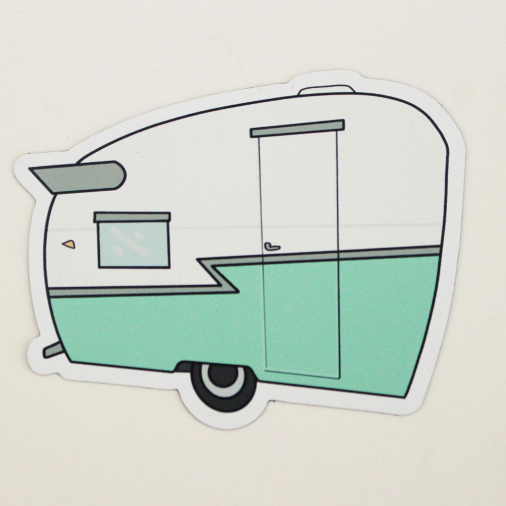 Extremely Retro Vintage Trailer Sticker - 1960's Mint