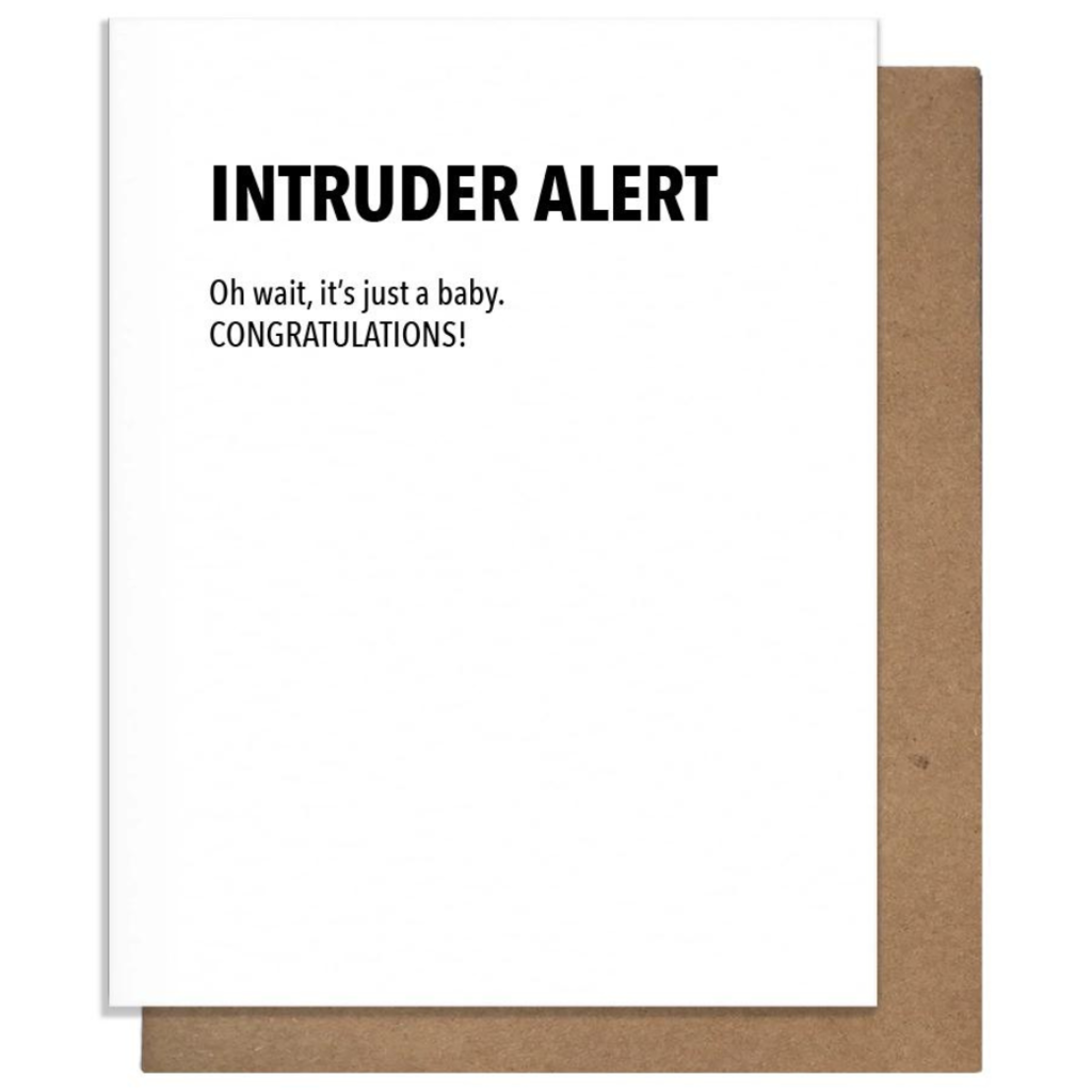 Pretty Alright Goods Intruder Alert Baby Card