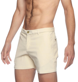 Parke & Ronen Ivory  Stretch Corduroy Holler Short