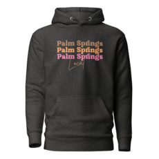 Peepa's Pink on Charcoal Palm Springs Local Unisexy Hoodie
