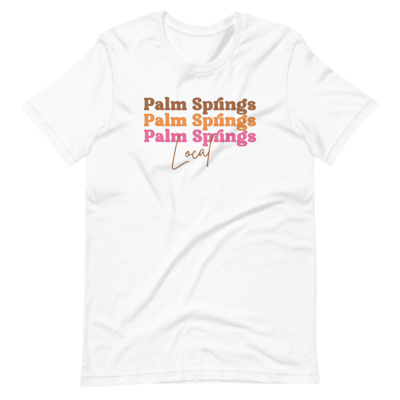 Peepa's Pink on White Palm Springs Local Unisexy Graphic Tee