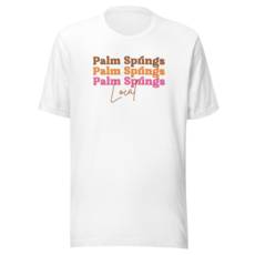Peepa's Pink on White Palm Springs Local Unisexy Graphic Tee