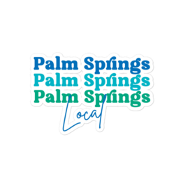 Peepa's Blue Palm Springs Local Sticker