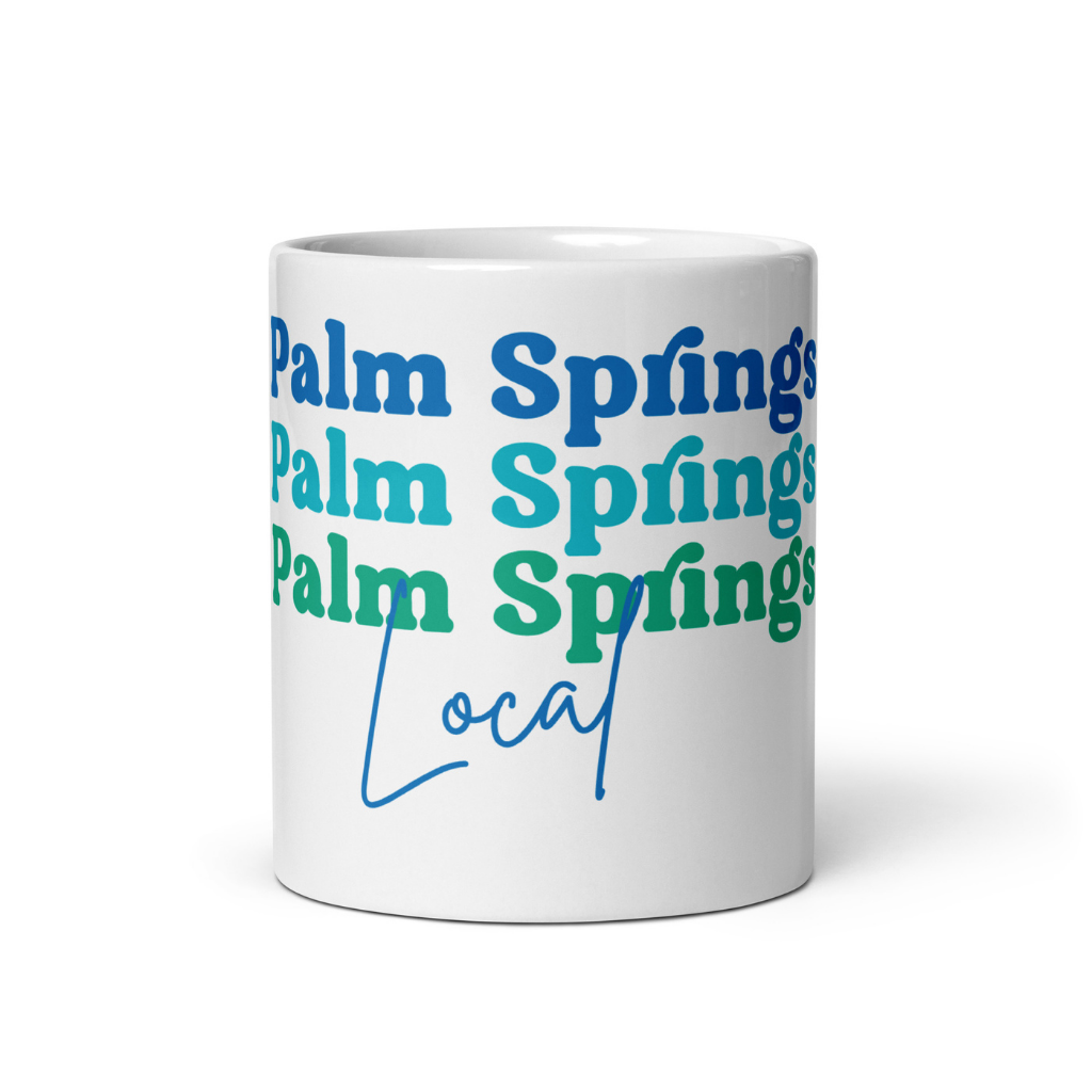 Peepa's Blue Palm Springs Local Mug