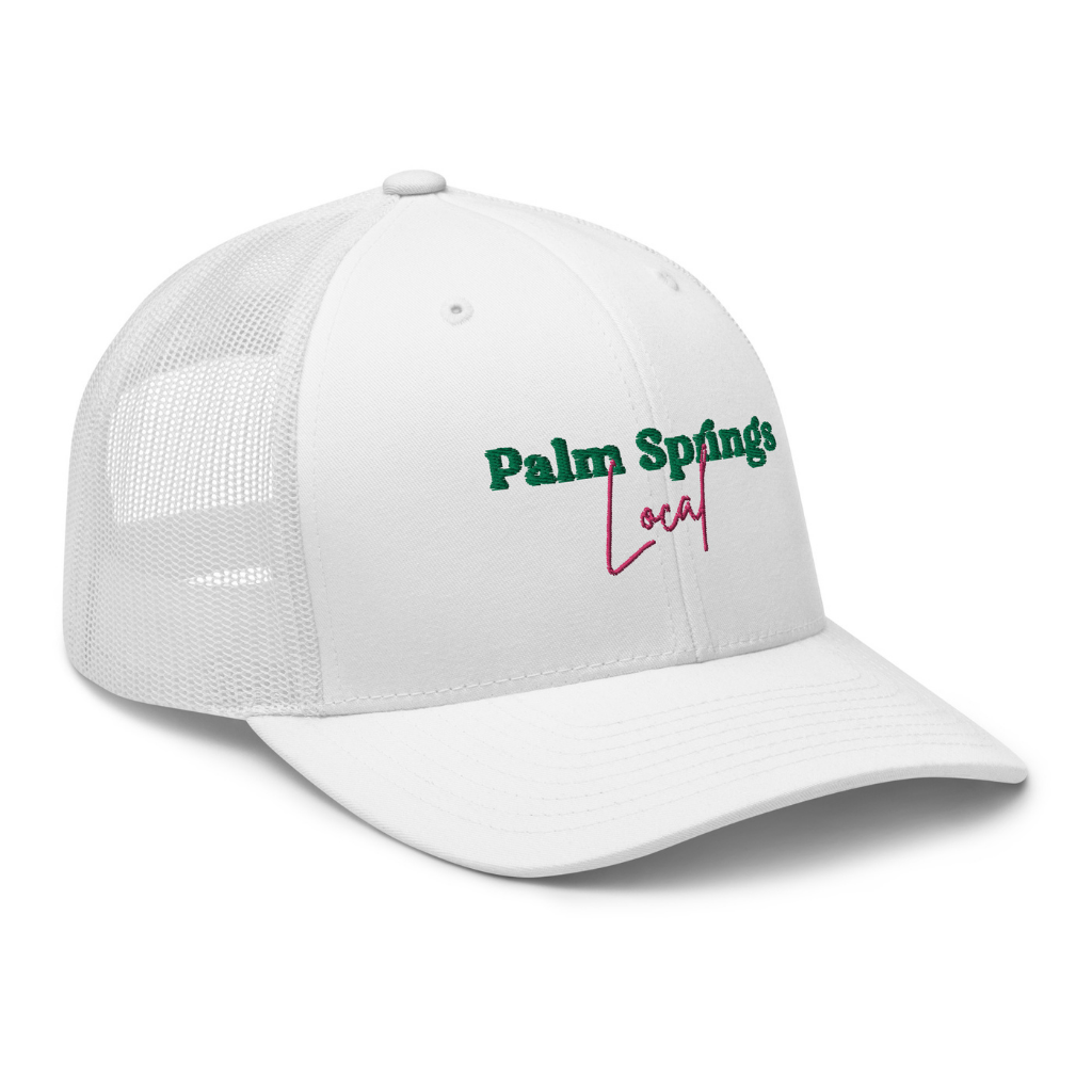Peepa's Palm Springs Local Green/Pink on White Hat
