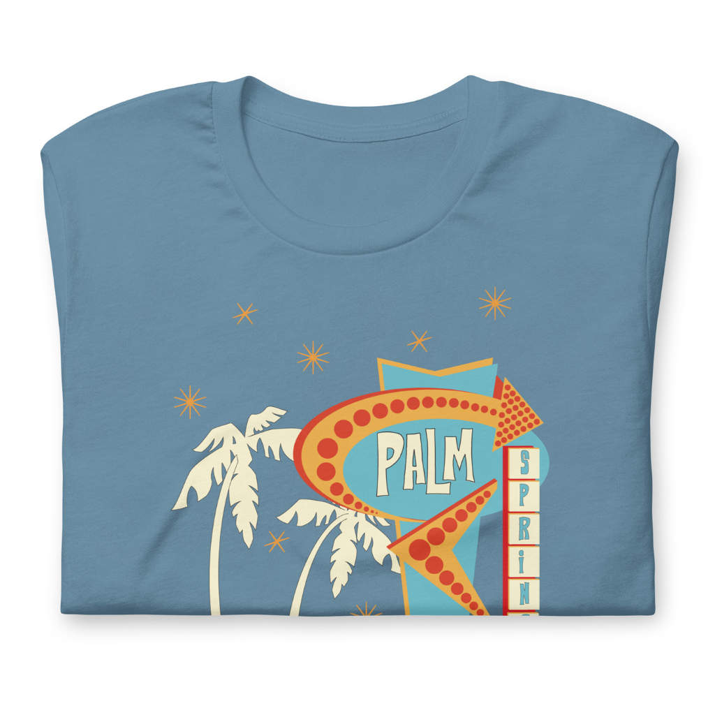 Peepa's Palm Springs Googie Sign Unisexy Graphic Tee