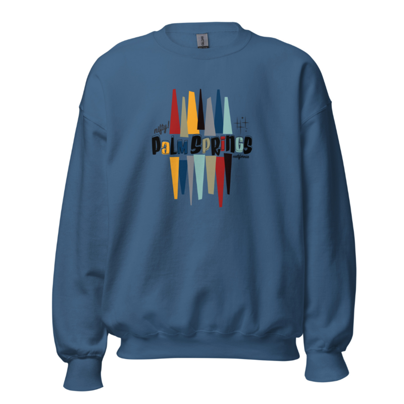 Peepa's Nifty Palm Springs Unisexy Crewneck Sweatshirt