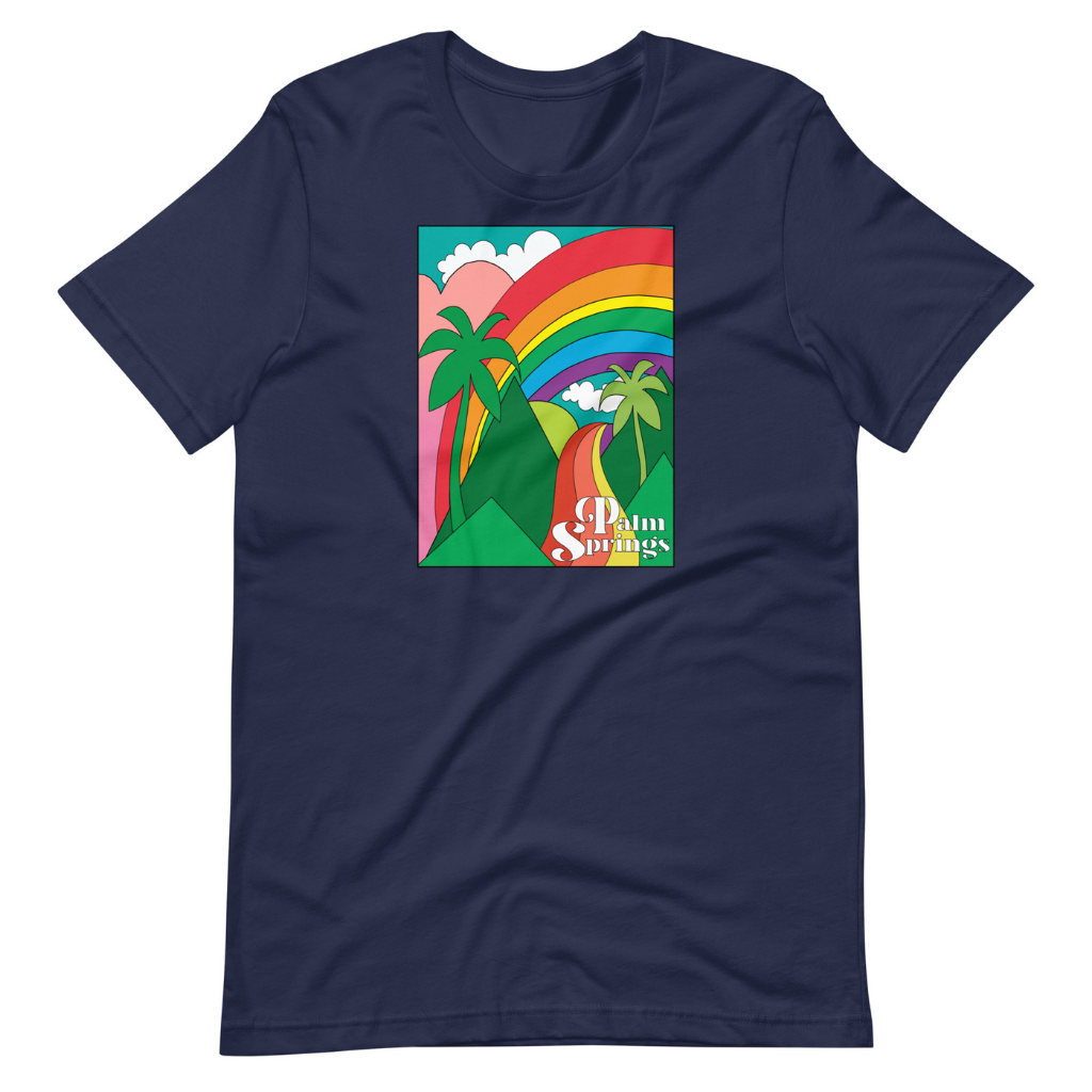 Peepa's Rainbow Road Navy Unisexy Graphic Tee