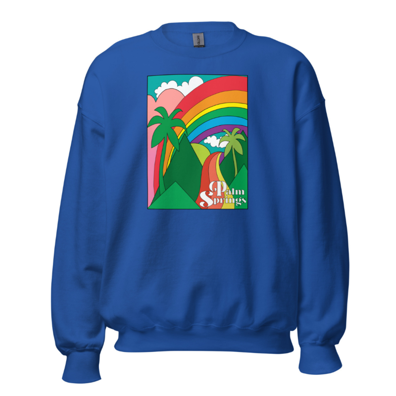 Peepa's Royal Blue Rainbow Road Unisexy Crewneck Sweatshirt