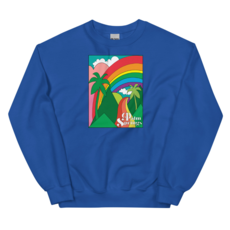 Peepa's Royal Blue Rainbow Road Unisexy Crewneck Sweatshirt