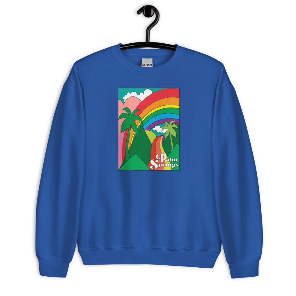 Peepa's Royal Blue Rainbow Road Unisexy Crewneck Sweatshirt