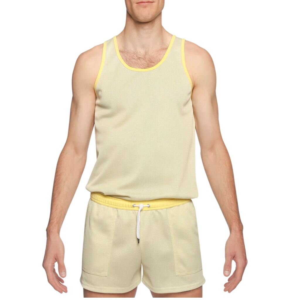 Parke & Ronen Lemon Merengue Steadfast Mesh Short