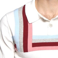 Parke & Ronen White Knitted Malta Polo