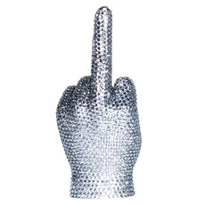 Interior Illusions Rhinestone Graphite Middle Finger - 9"