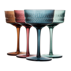The Wine Savant / Khen Glassware Muted Crystal Coupe Glasses