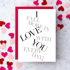 Design With Heart LV68 Falling In Love Greeting Card