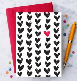 Design With Heart LV11  Painted Hearts Greeting Card