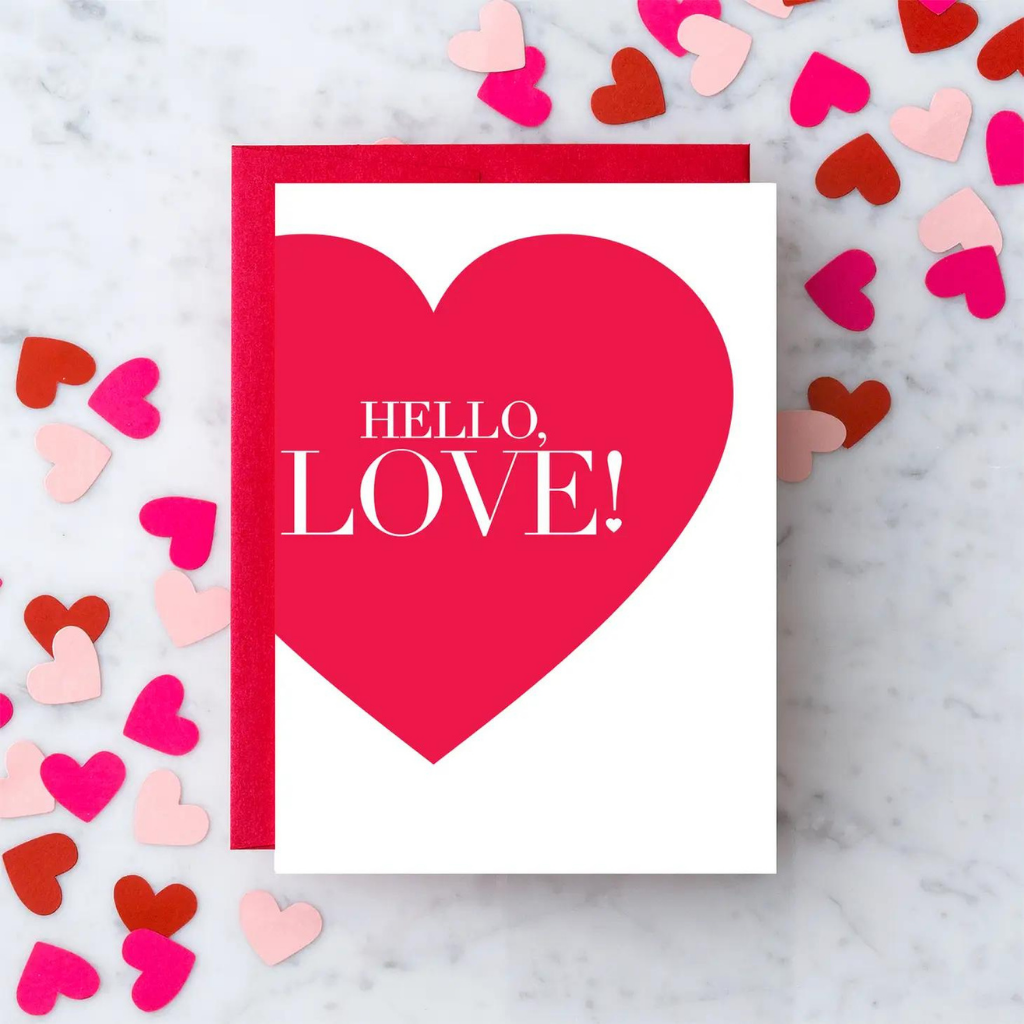 Design With Heart LV21  Hello, Love! Valentine's Day Greeting Card