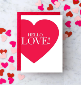 Design With Heart LV21  Hello, Love! Valentine's Day Greeting Card